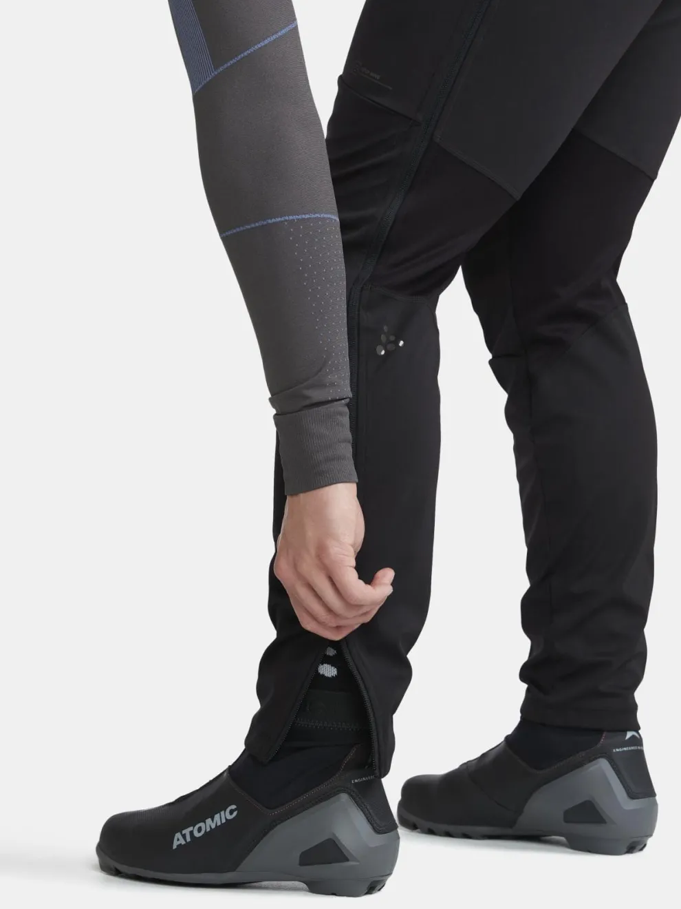 MENS CORE XC SKI TRAINING FZ PANTS - Black