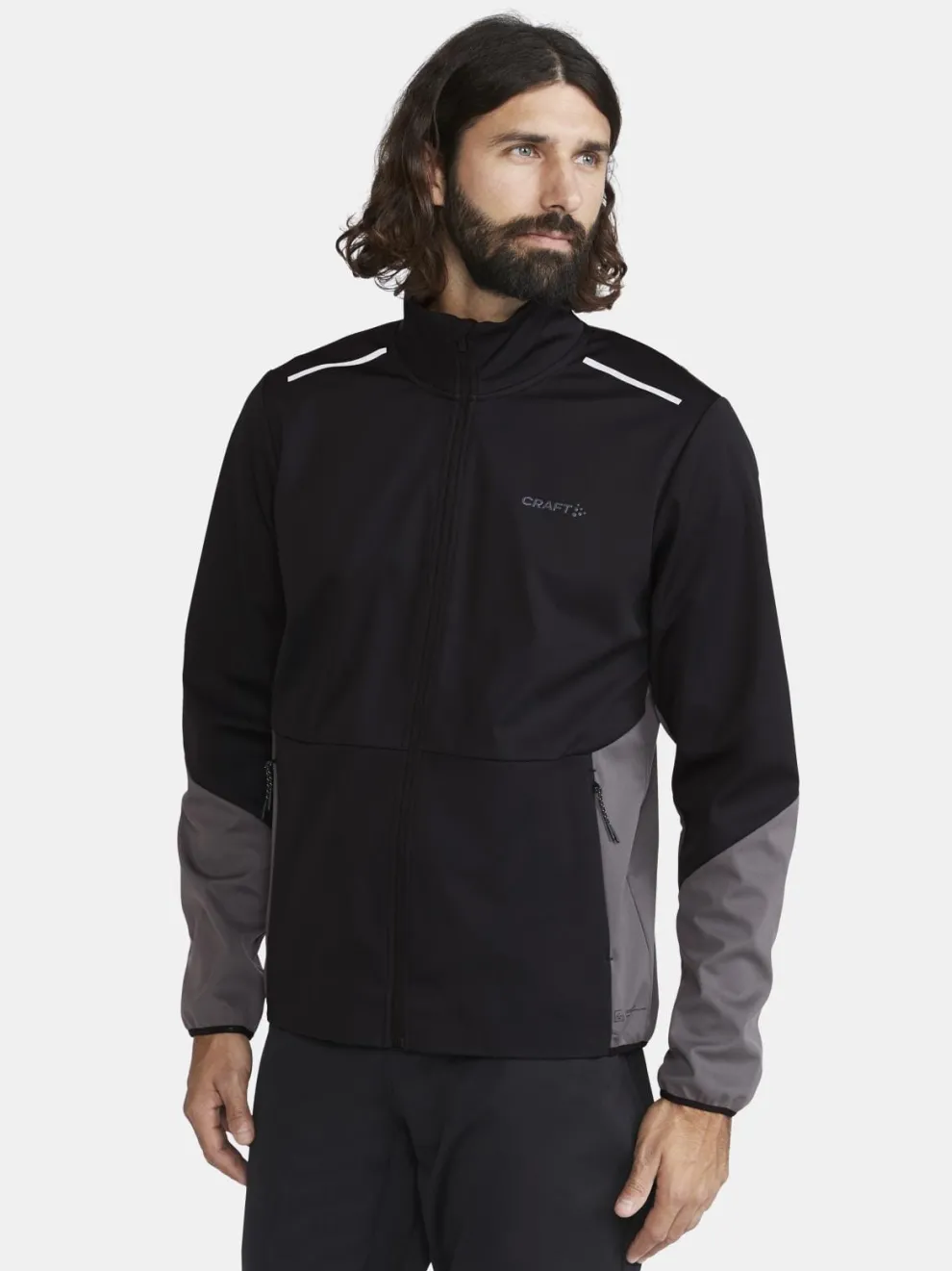 MENS CORE XC SKI TRAINING JACKET - Black/Granite