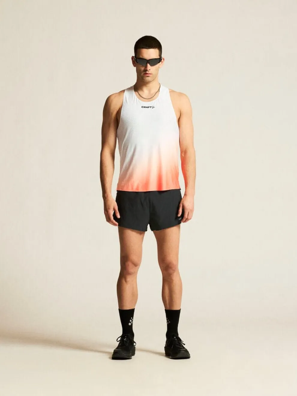 Men's Race Day Singlet - WHITE/MULTI