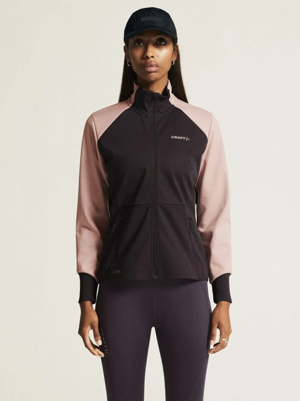 WOMENS CORE XC SKI TRAINING JACKET - DK PLUM/CHARM