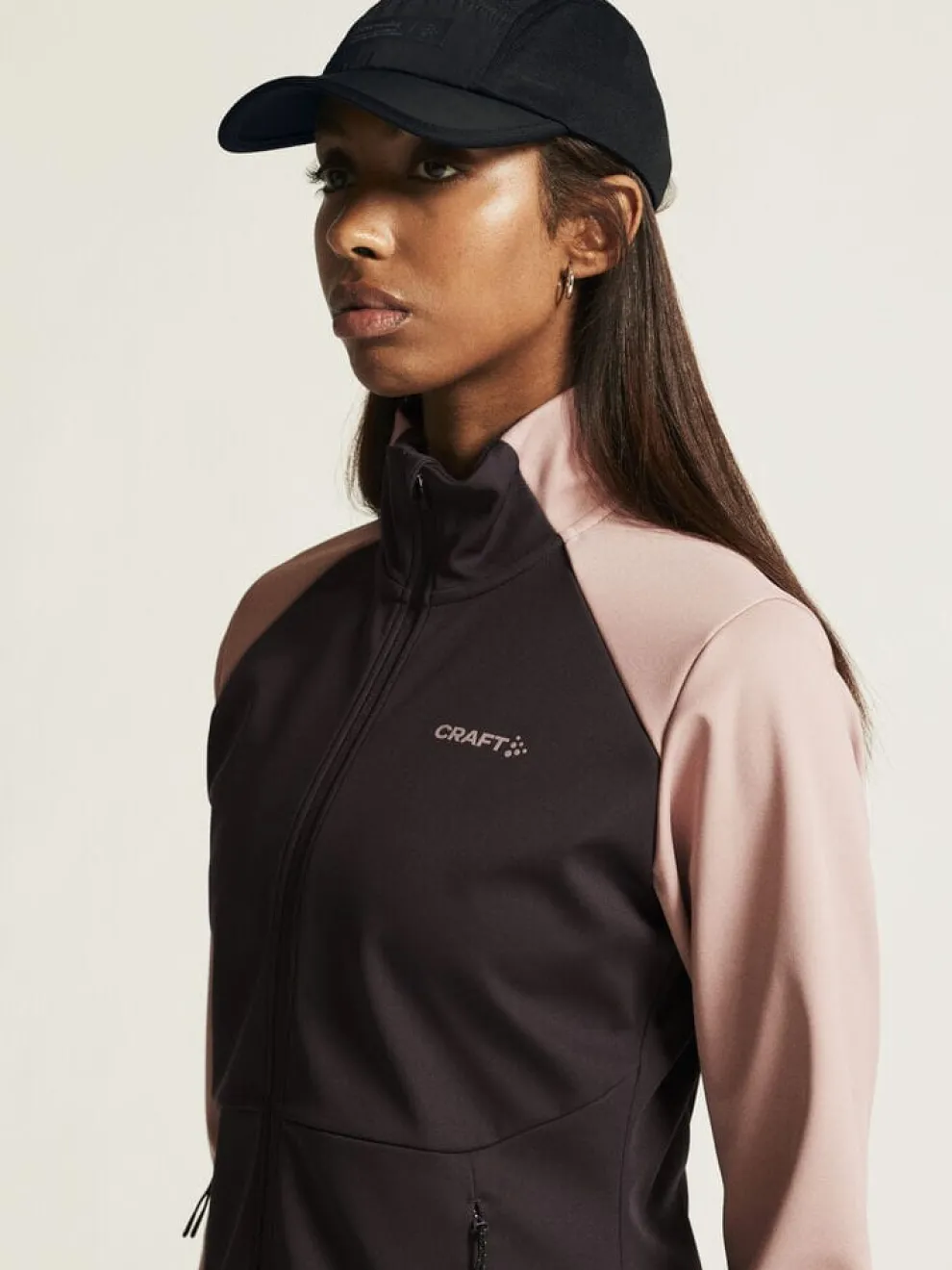 WOMENS CORE XC SKI TRAINING JACKET - DK PLUM/CHARM