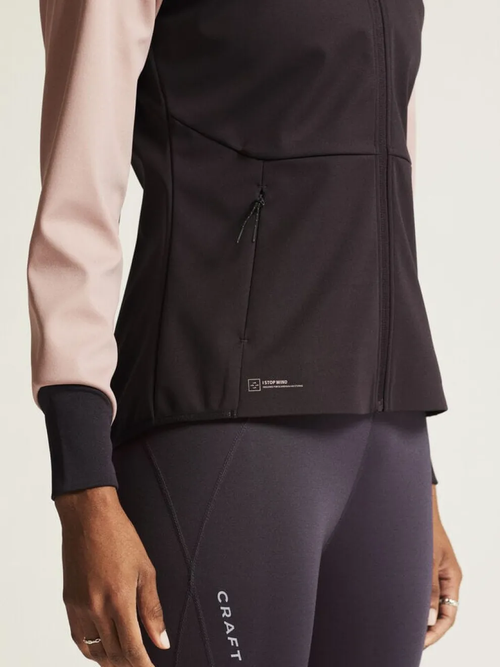 WOMENS CORE XC SKI TRAINING JACKET - DK PLUM/CHARM