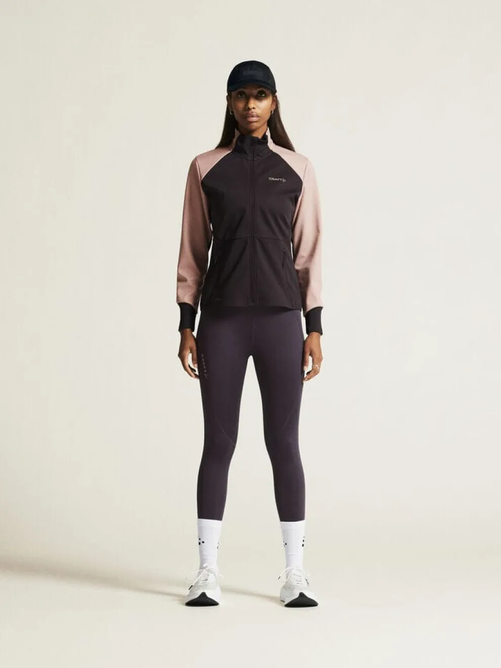 WOMENS CORE XC SKI TRAINING JACKET - DK PLUM/CHARM