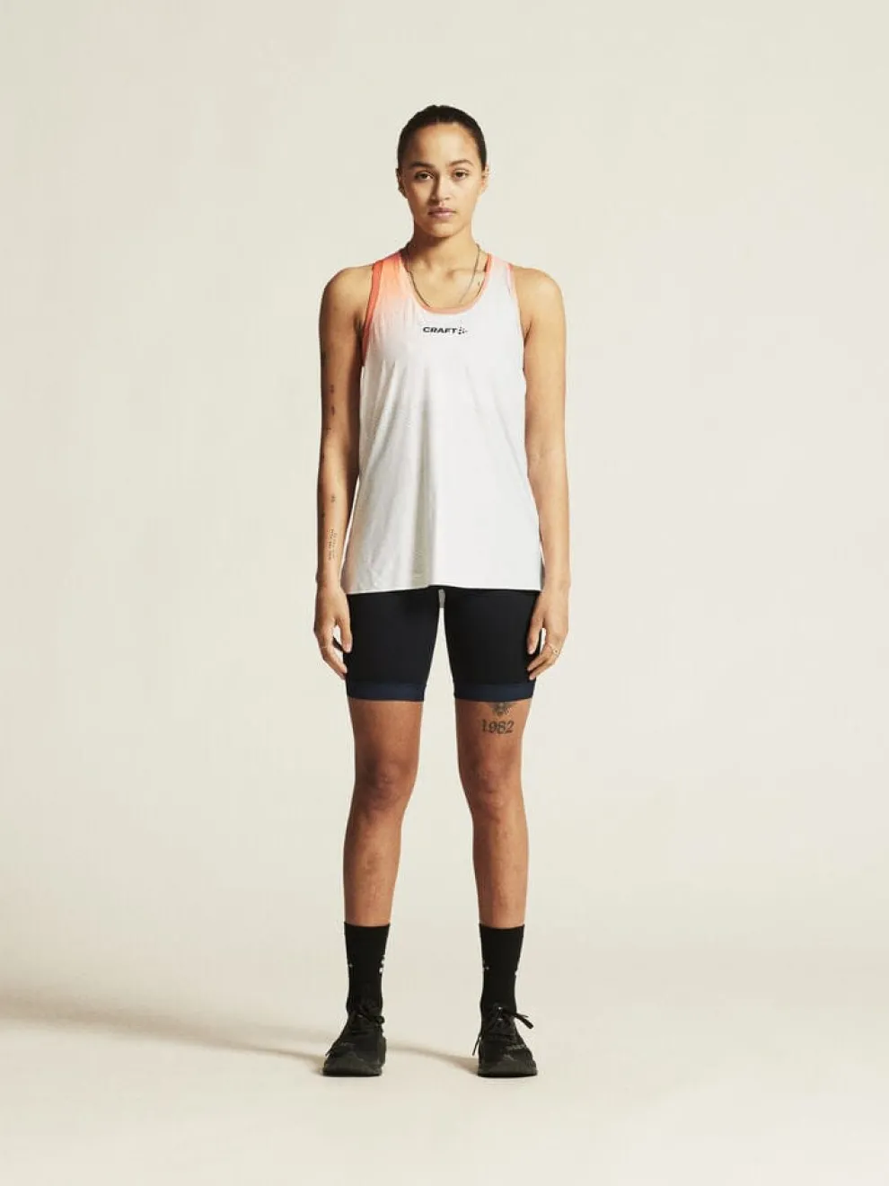 Women's Race Day Singlet - WHITE/MULTI