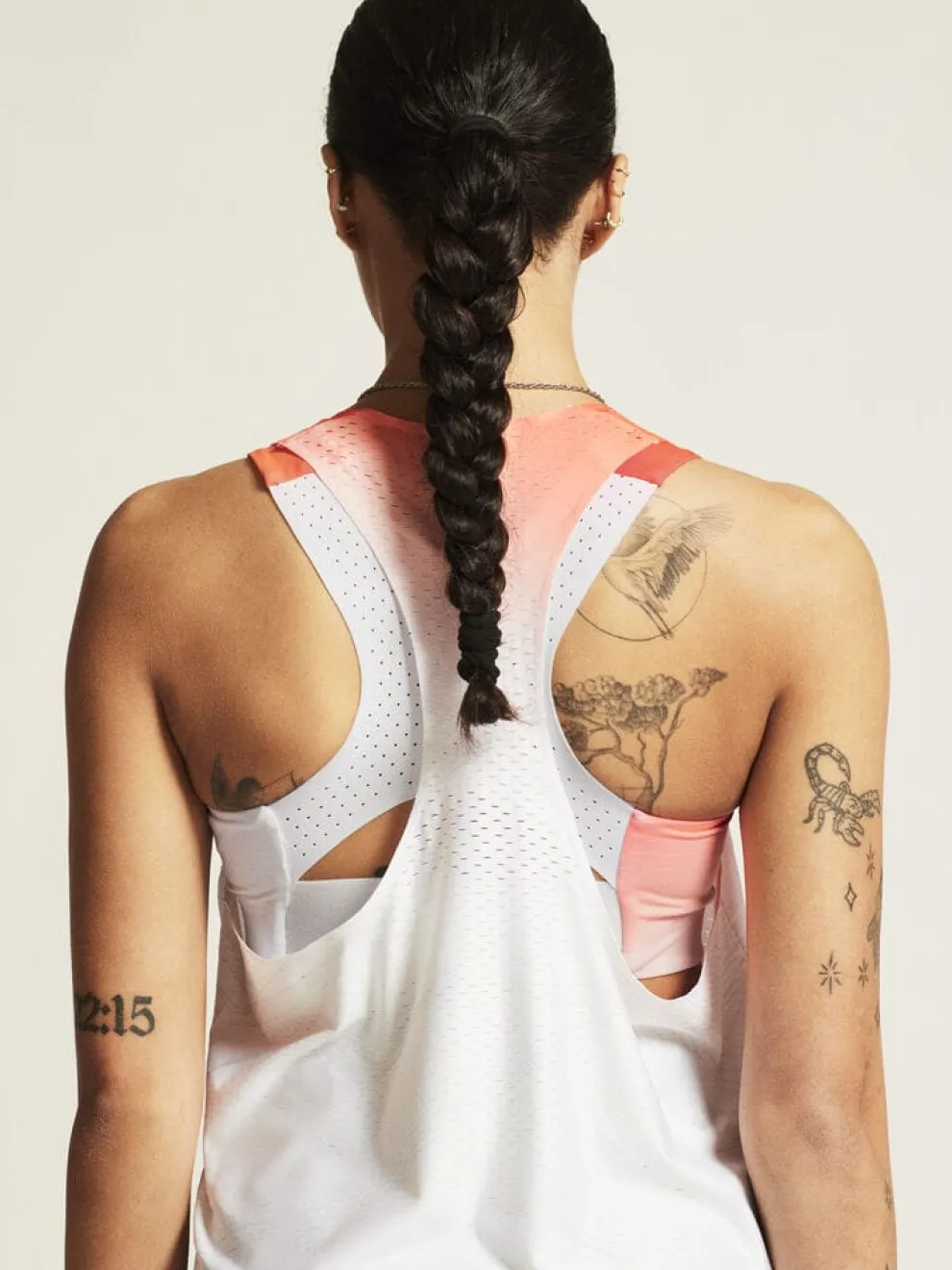 Women's Race Day Singlet - WHITE/MULTI