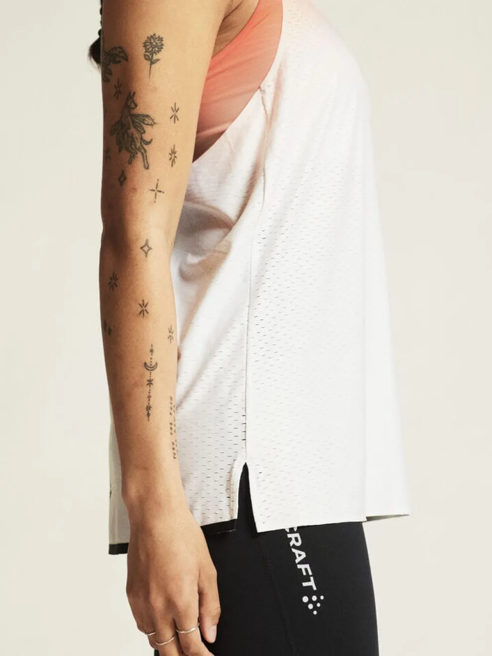 Women's Race Day Singlet - WHITE/MULTI